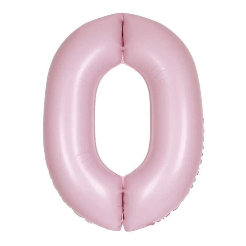 34in Number Balloons: Light Pink Matte