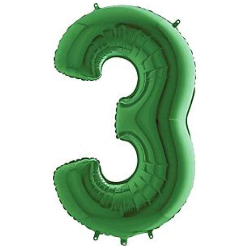 34in Number Balloons: Green