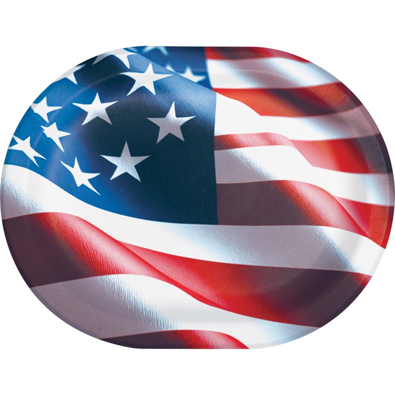 Freedom Flag Oval Plates 8ct