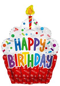 #044 Birthday Cupcake 27in Supershape