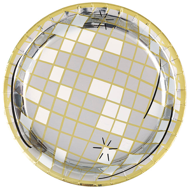 Toast to New Years Round 9" Dinner Plates 8ct - Foil Board