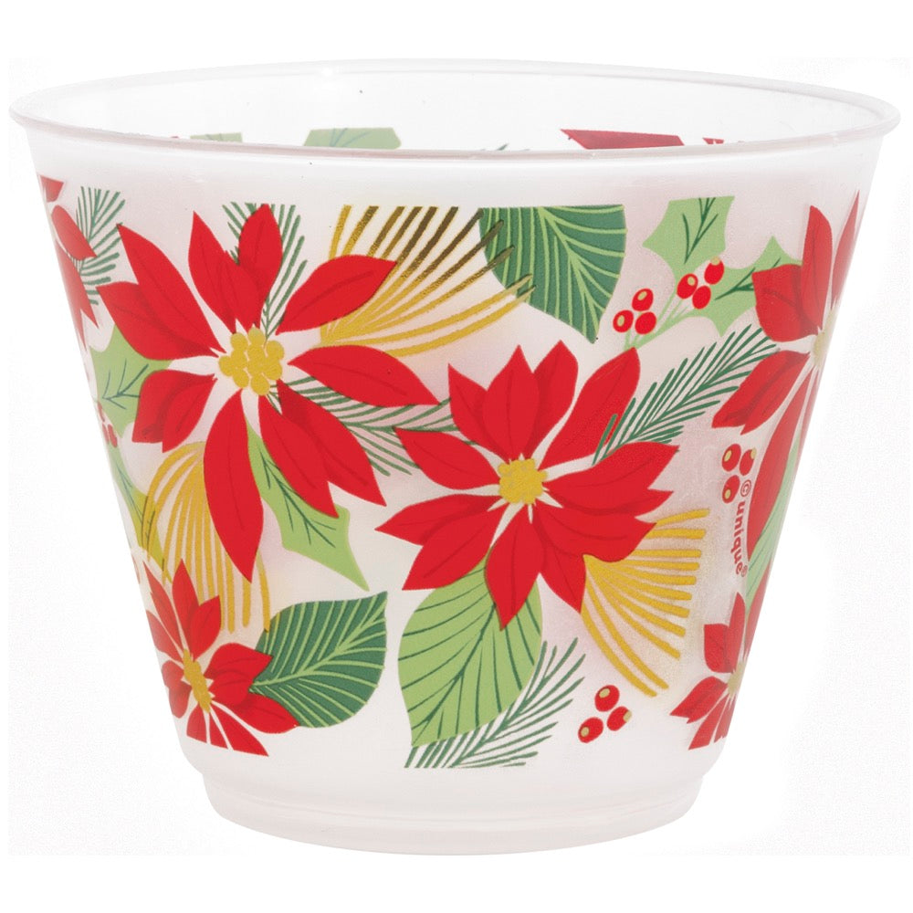 Blooming Holly 9oz Plastic Tumblers 8ct - Foil Stamping
