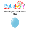 12" Packaged Latex Balloons 12ct - Not Inflated