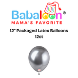 12" Packaged Latex Balloons 12ct - Not Inflated