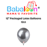 12" Packaged Latex Balloons 12ct - Not Inflated