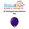 12" Packaged Latex Balloons 12ct - Not Inflated