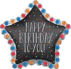 #051 Happy Birthday To You Star 32in Supershape