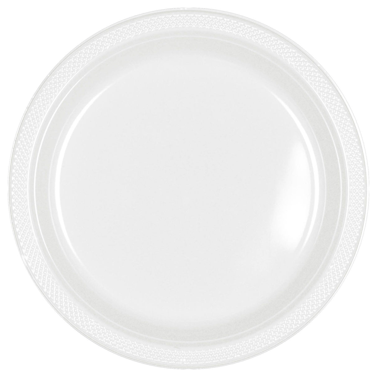 White 7in Plastic Plates 50ct