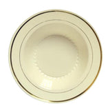 Regal Ivory Premium Plastic Plates with Gold Trim