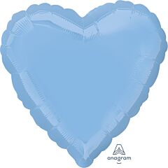 #651 Light Blue Heart 18in Solid Mylar