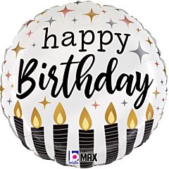 #326 Satin Candles 18in Printed Mylar