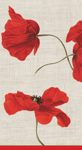 Dancing Poppies Premium Guest Towels 15ct