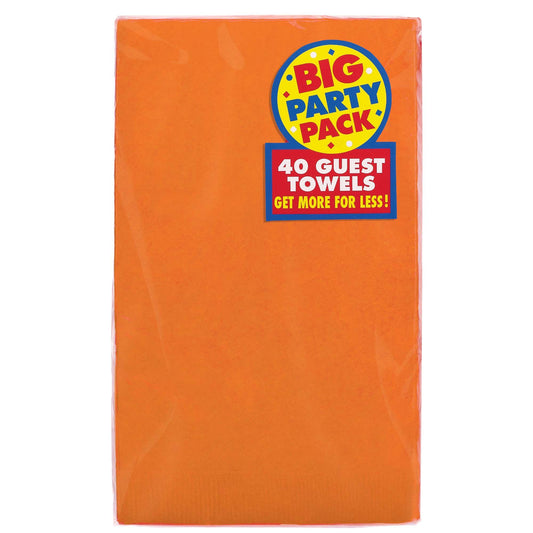 Orange Guest Towels 40ct