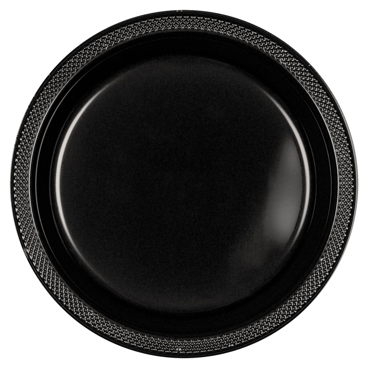 Black 7in Plastic Plates 50ct