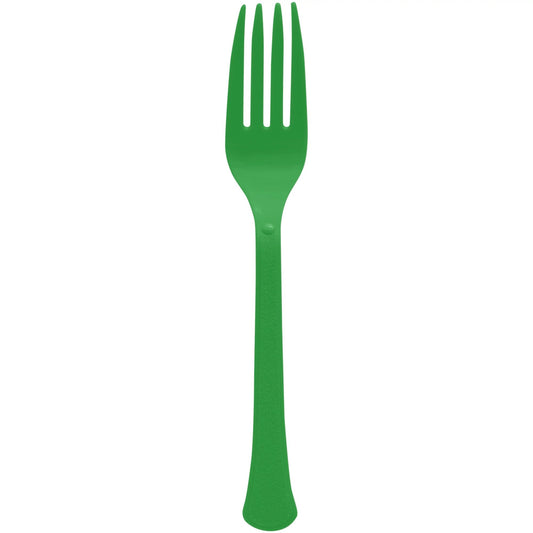 Green Plastic Forks