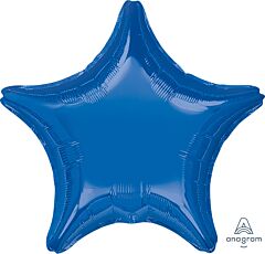 #649 Royal Blue Star 18in Solid Mylar