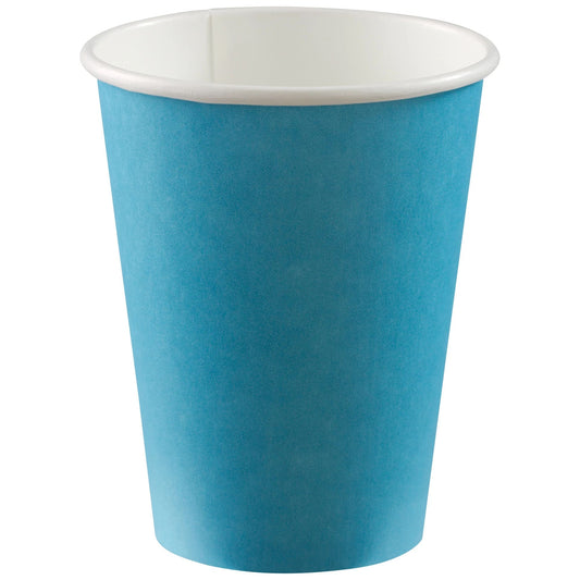 12oz Caribbean Blue Paper Cups 50ct