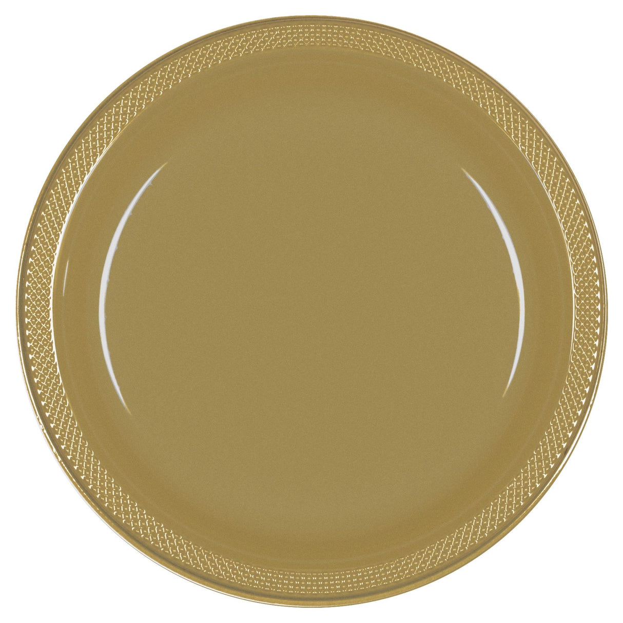 Gold 10in Plastic Plates 50ct