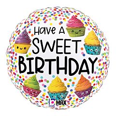 #285 Sweet Birthday 18in Printed Mylar