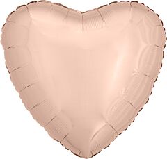 #684 Rose Gold Heart 18in Solid Mylar