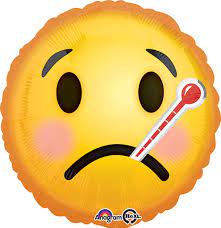 #527 Sick Emoji 18in Printed Mylar