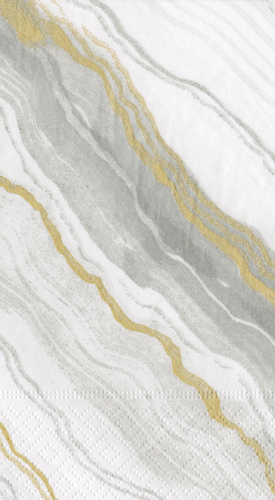 Marble Grey Premium Guest Towels 15ct