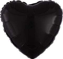 #668 Black Heart 18in Solid Mylar