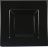 Premium Plastic Square Black Plates and Bowls