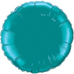 #197 Matte Caribbean Teal Round 18in Solid Mylar