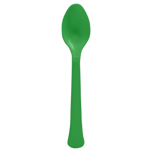 Green Plastic Spoons