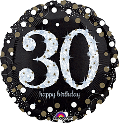 #363 Sparkling Celebration 30 18in Printed Mylar