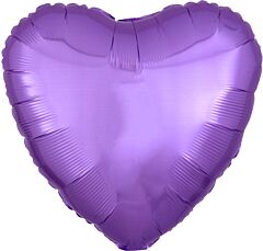 #641 Lavender Heart 18in Solid Mylar