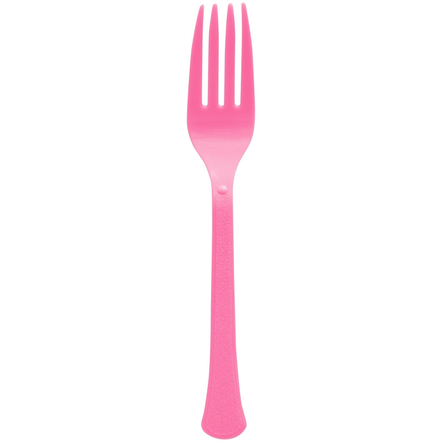 Bright Pink Plastic Forks