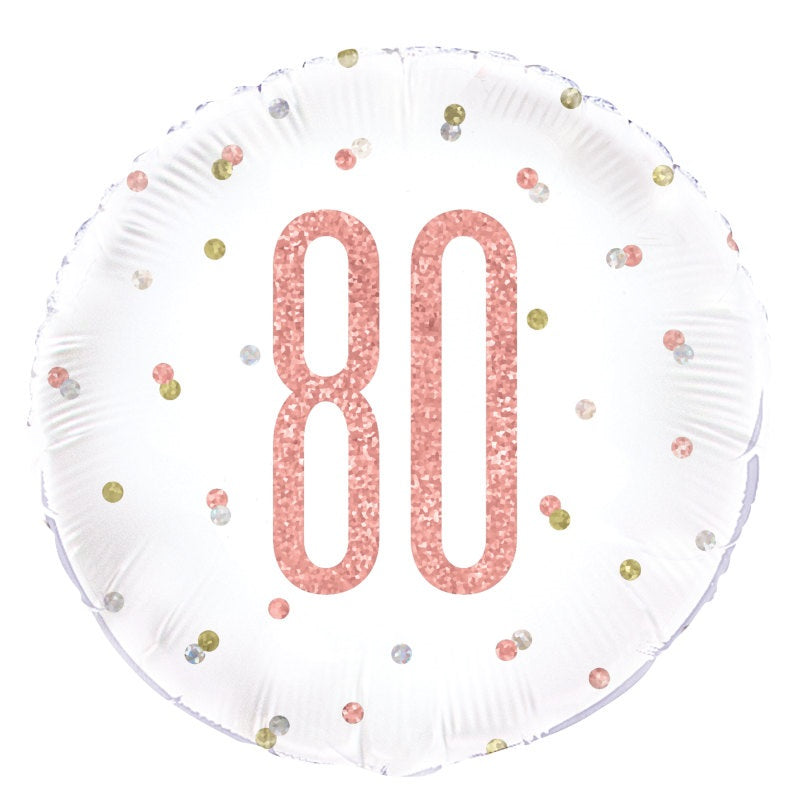 #384 Rose Gold Glitz 80 18in Printed Mylar