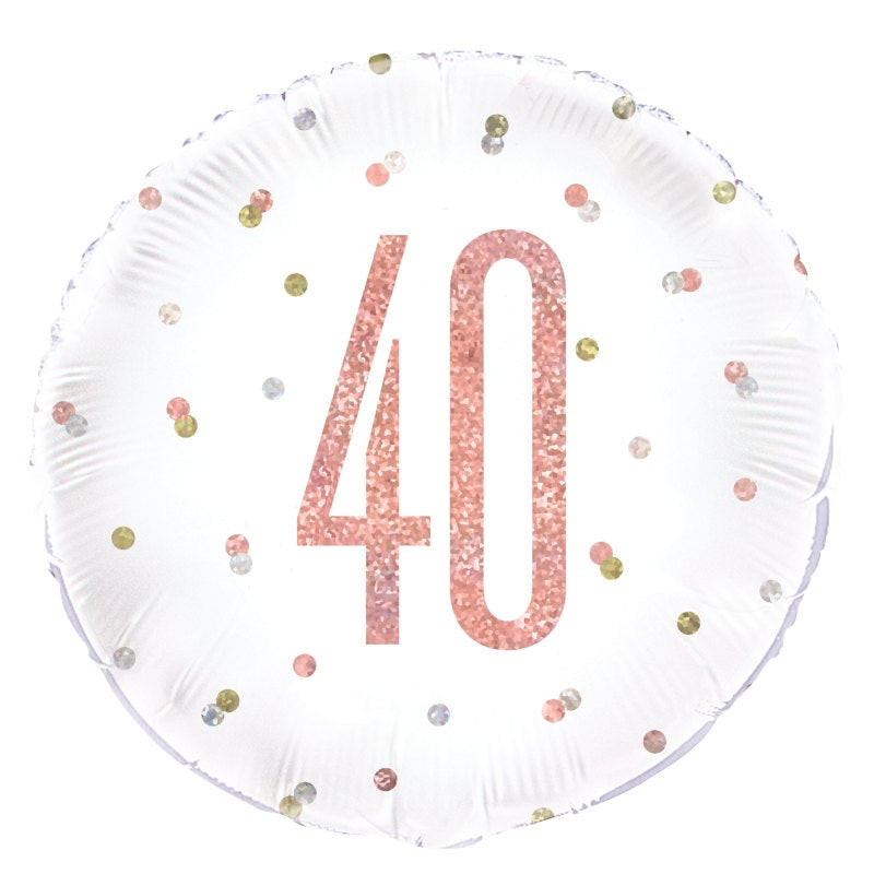 #366 Rose Gold Glitz 40 18in Printed Mylar