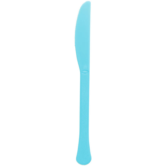 Caribbean Blue Plastic Knives