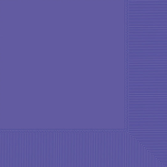 Purple Beverage Napkins 5in