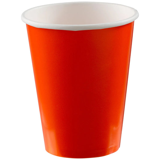 12oz Orange Paper Cups 50ct