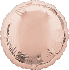 #682 Rose Gold Round 18in Solid Mylar