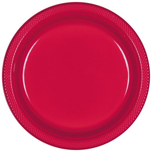Red 9in Plastic Plates