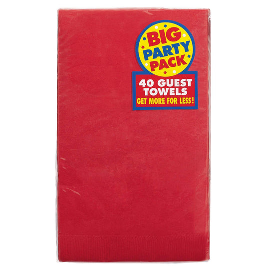 Red Guest Towels 40ct