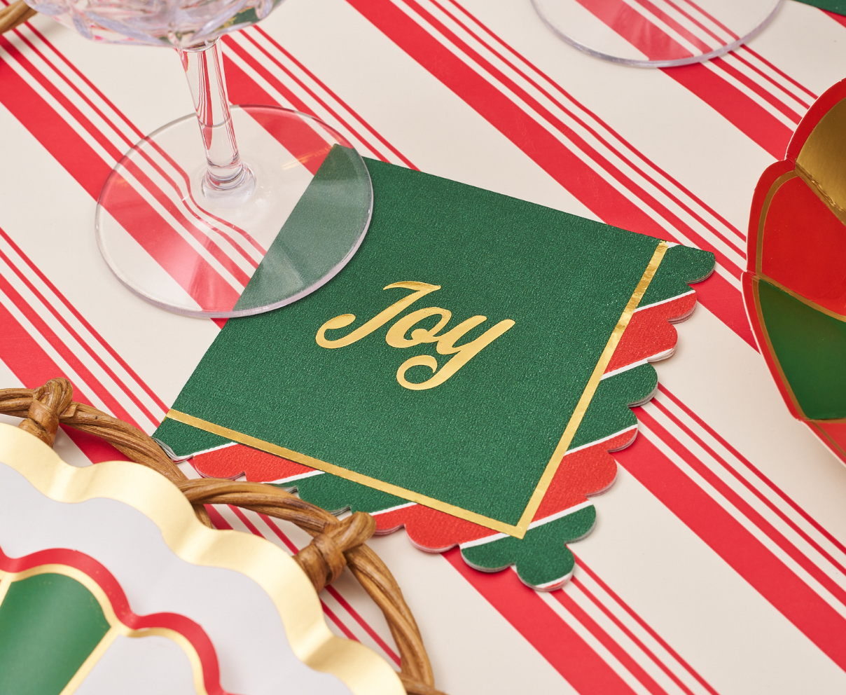 Joyful Christmas Cocktail Napkins 26ct