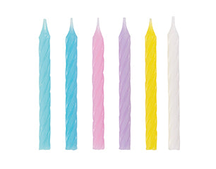Birthday Candles - Assorted Colors 24ct