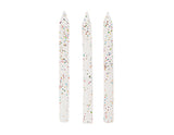 White and Glitter Spiral Birthday Candles 24ct