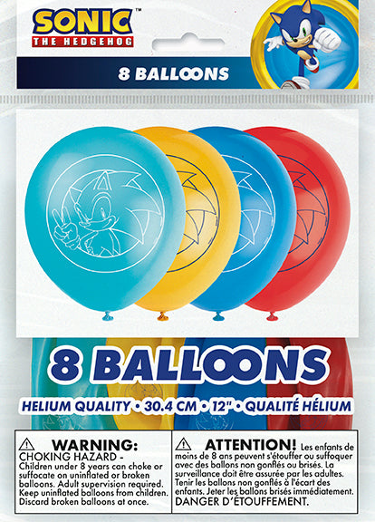 Sonic Latex Balloons 8ct