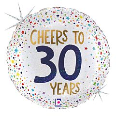 #360 Cheers to 30 Years 18in Printed Mylar