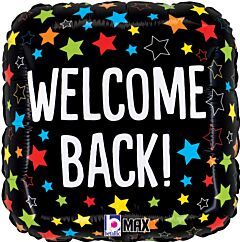 #501 Welcome Back Stars 18in Printed Mylar