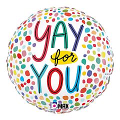 #G27 Yay for You 18in Printed Mylar