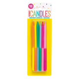 Assorted Two-Color 5in Birthday Candles 12ct