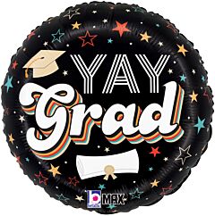#G23 Retro Yay Grad 18in Printed Mylar